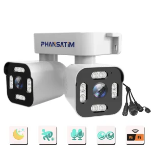 Dual Lens Security Camera with Motion Detection